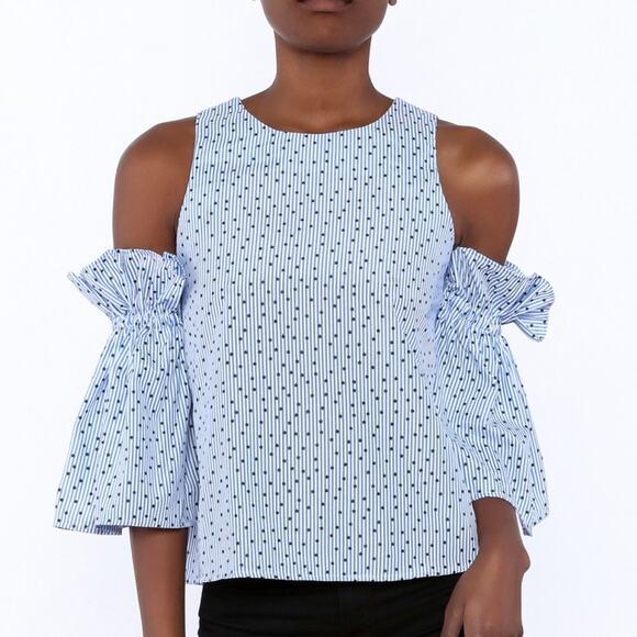 Alythea Star Spangled Blouse Size Blue White Small - Picture 1 of 8